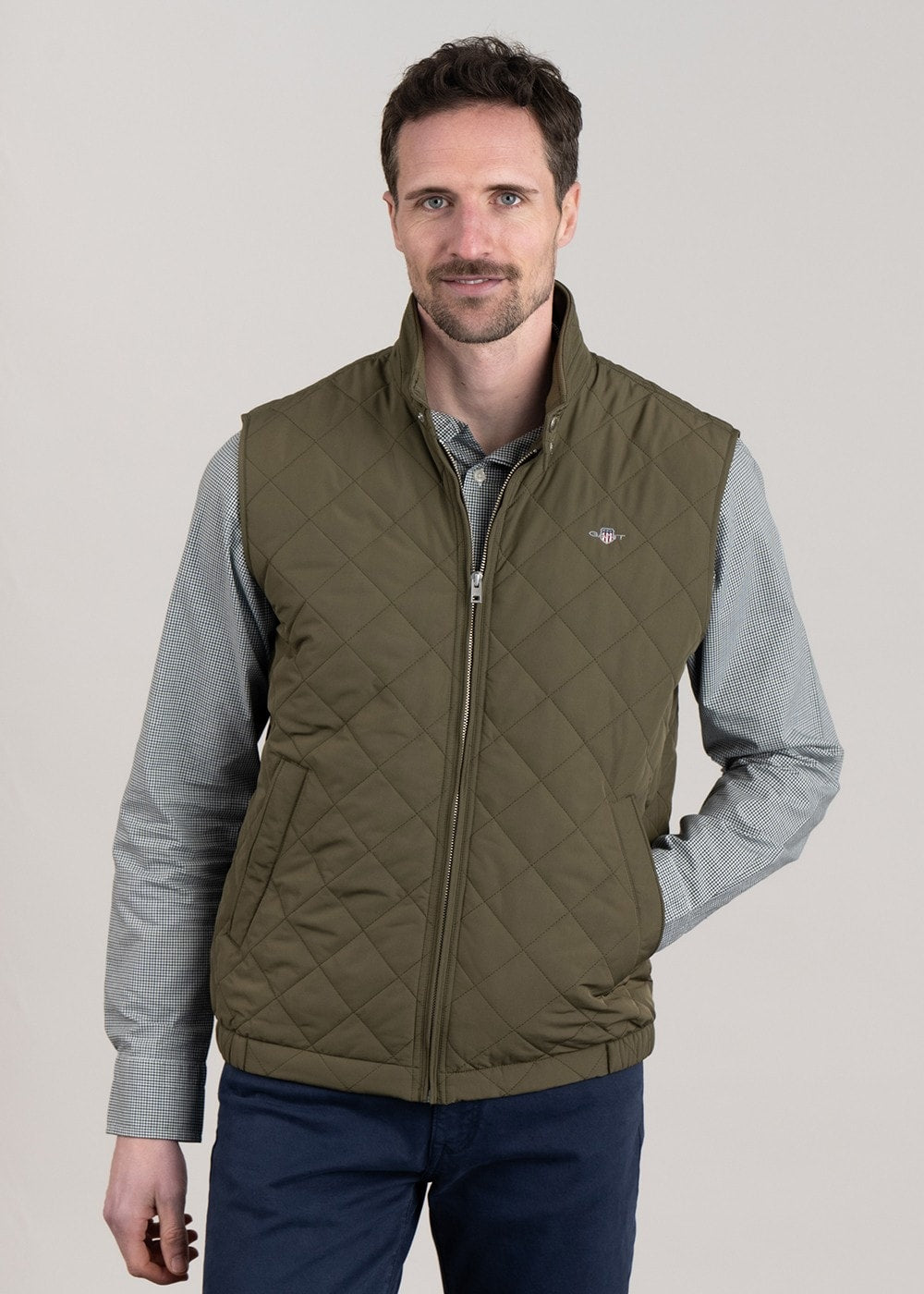 Quilted Windcheater Vest - Juniper Green - 3