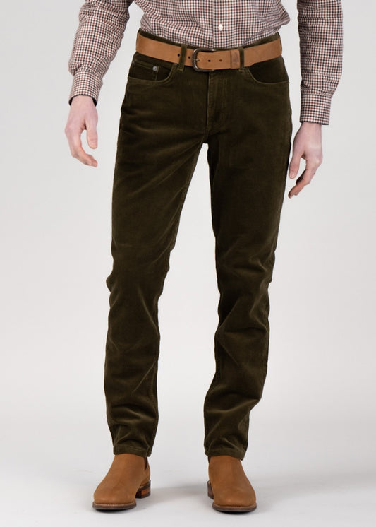 Regular Cord Jeans - Dark Cactus - 1