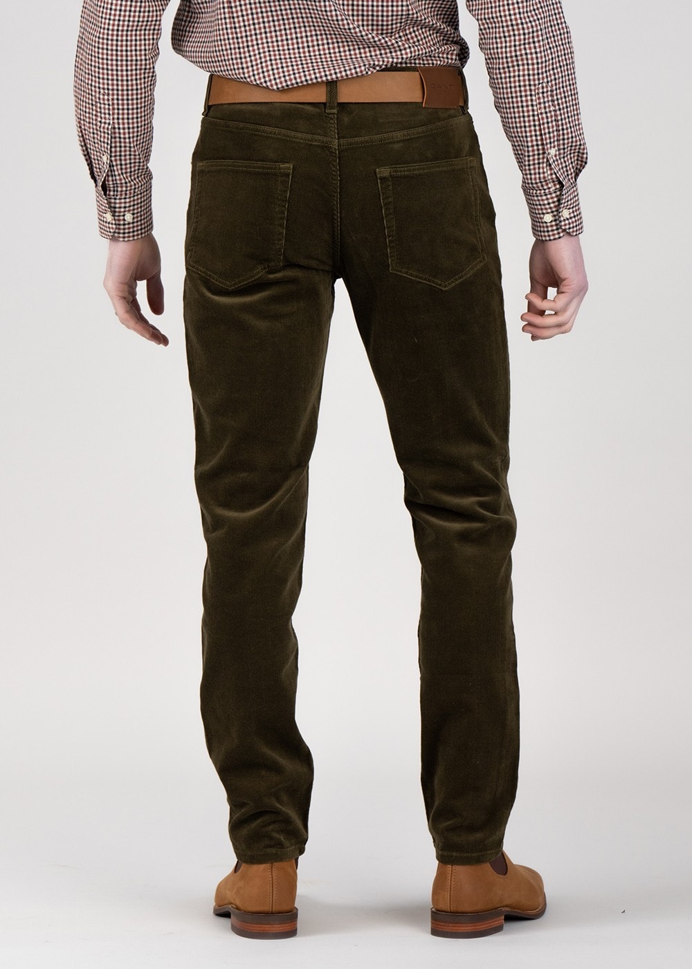 Regular Cord Jeans - Dark Cactus - 3