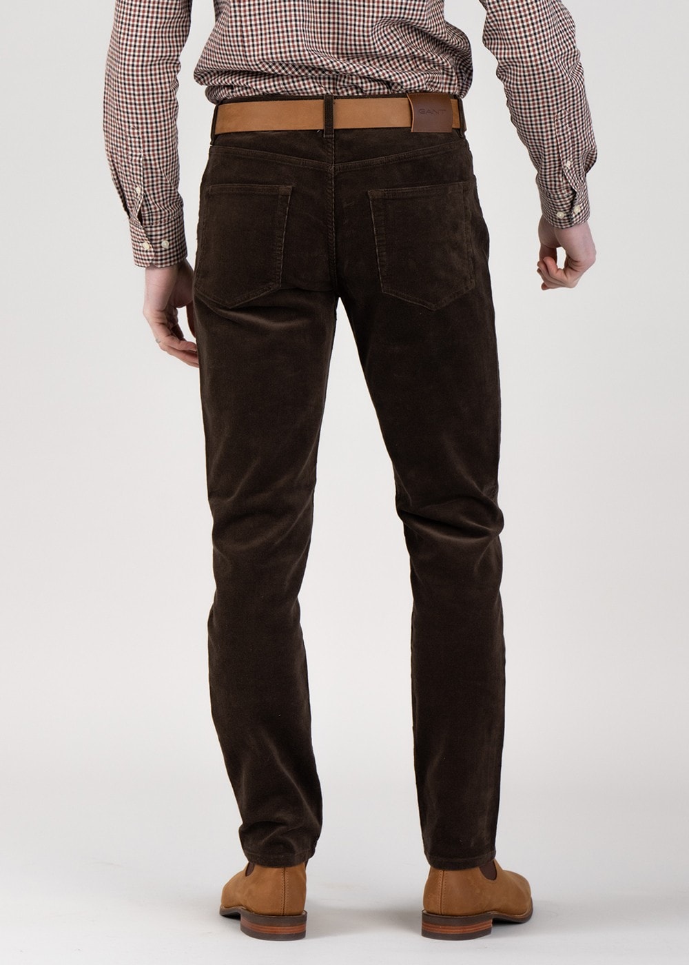 Regular Cord Jeans - Rich Brown - 3