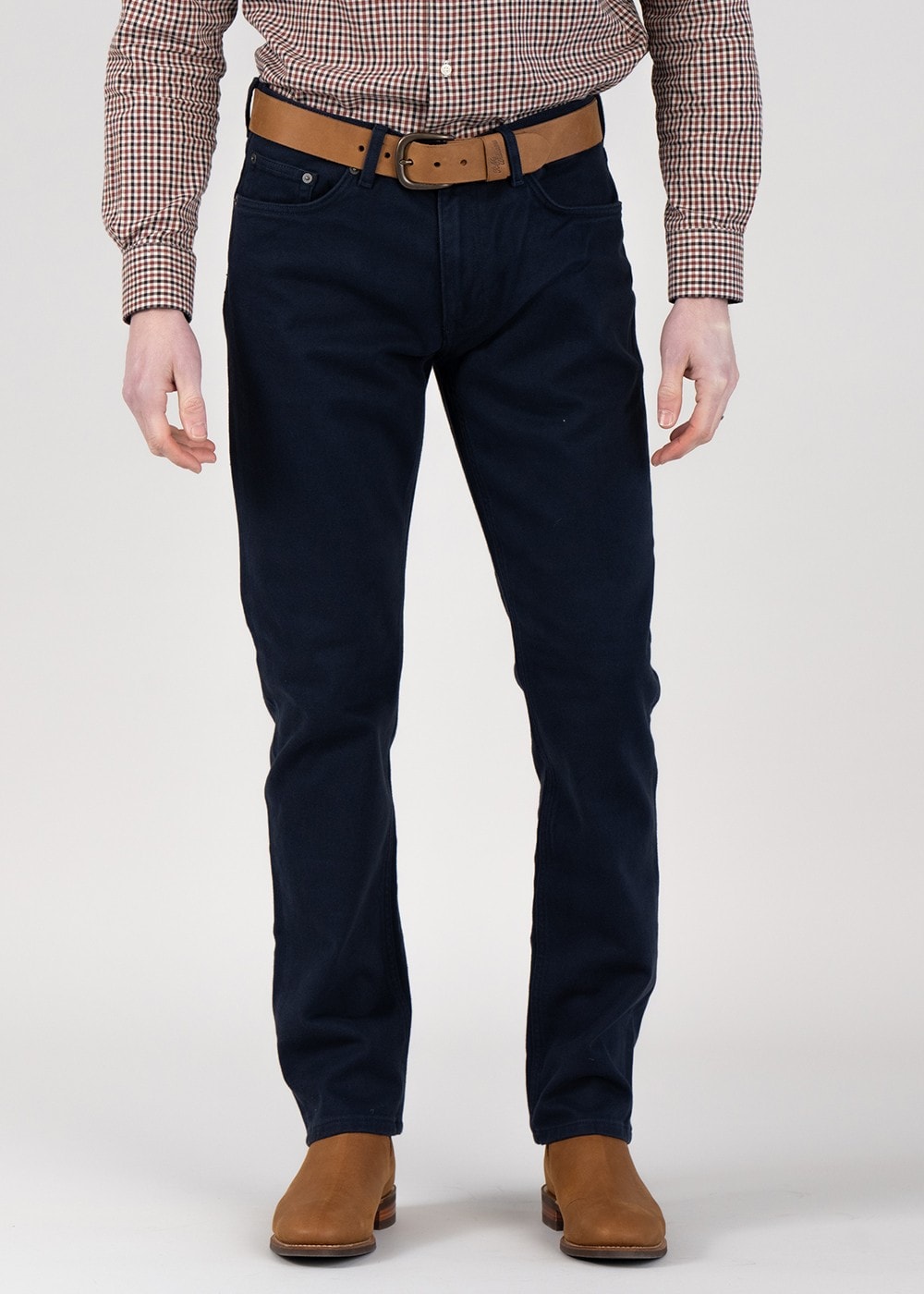 Regular Twill Jeans - Marine - 1