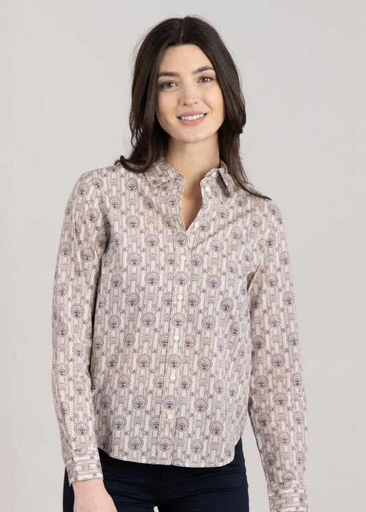 Archive Print Shirt - Lilac - 1