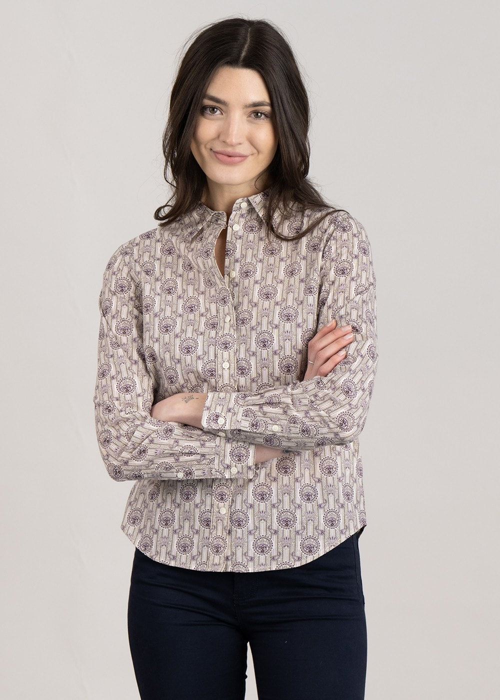 Archive Print Shirt - Lilac - 3