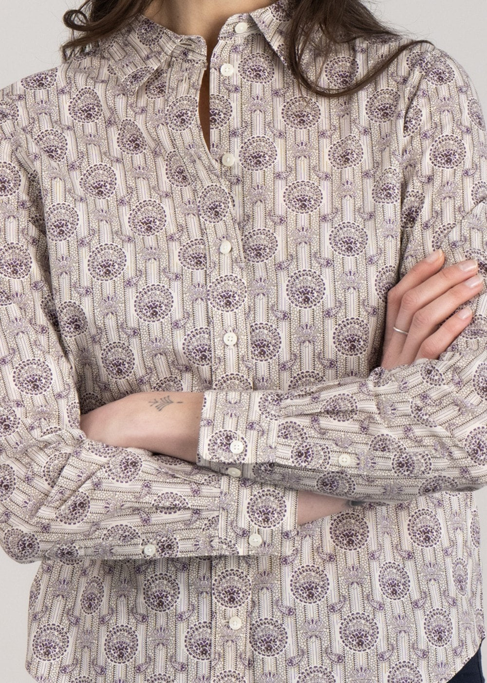 Archive Print Shirt - Lilac - 5