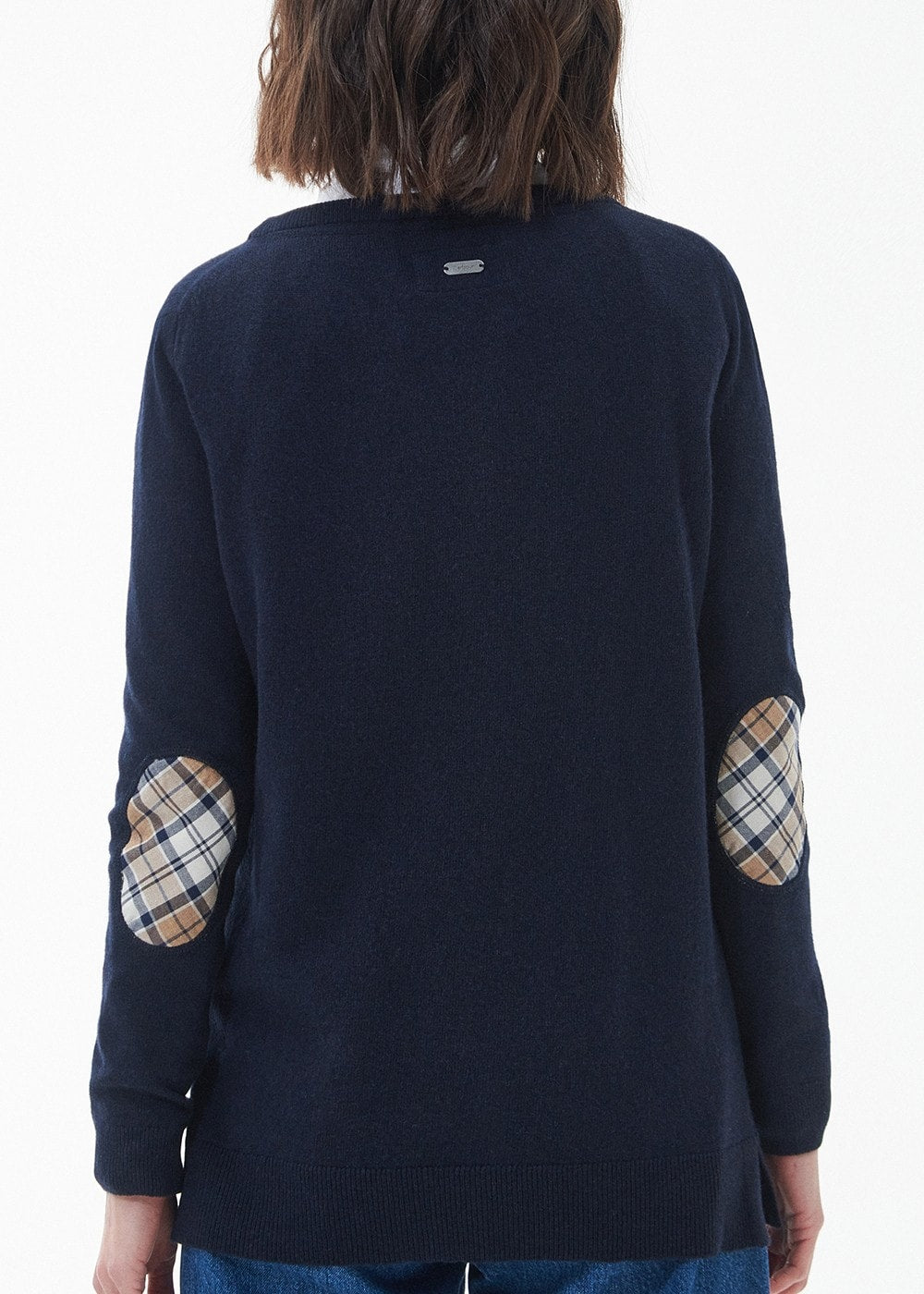 Pendle Crew Neck Sweater - Navy and Fawn - 2