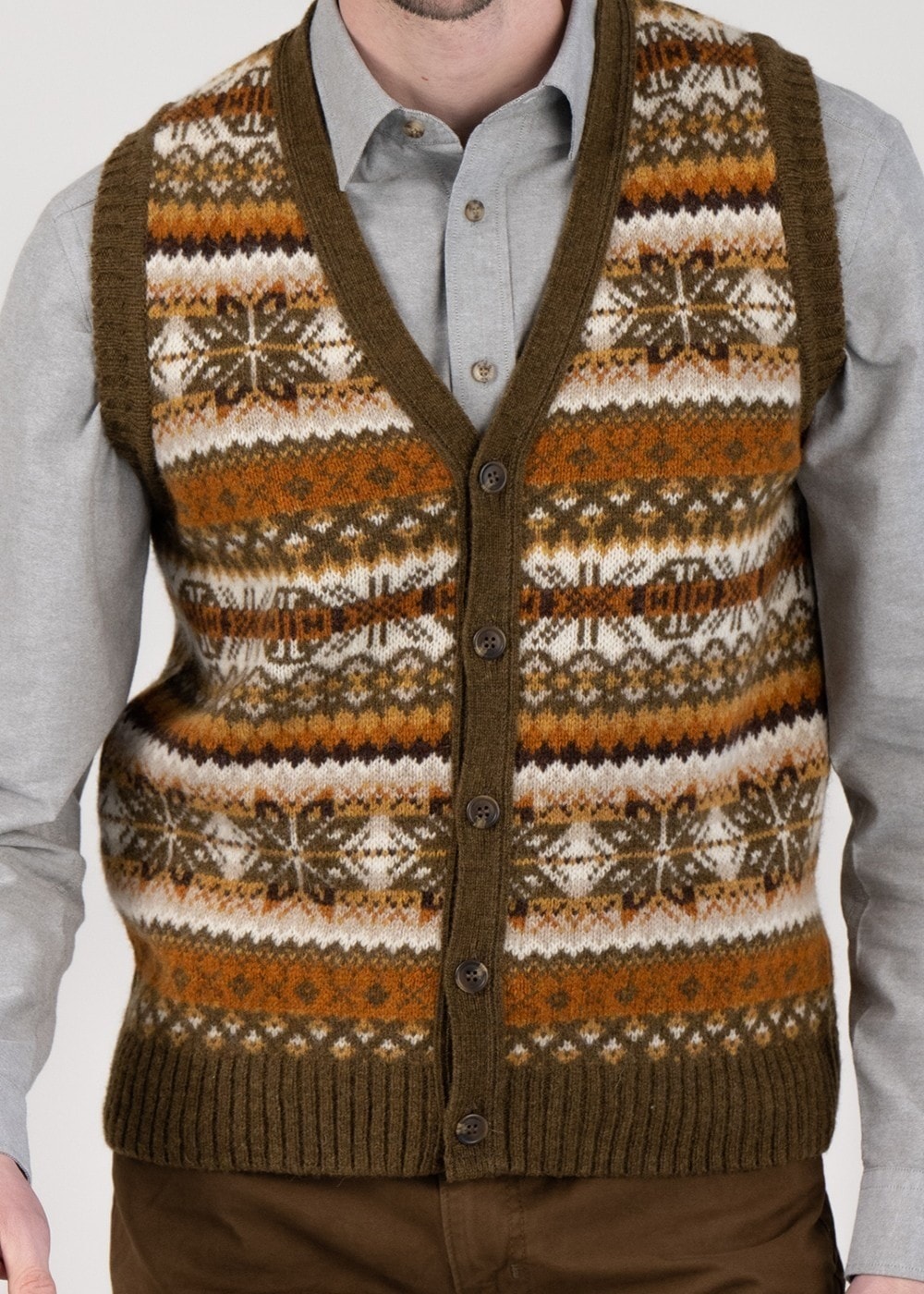 Murdo Waistcoat - Dark Olive - 4