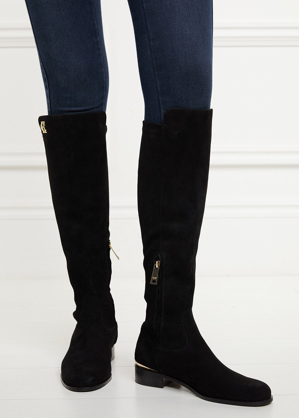 Albany Knee Boots - Black Suede - 7