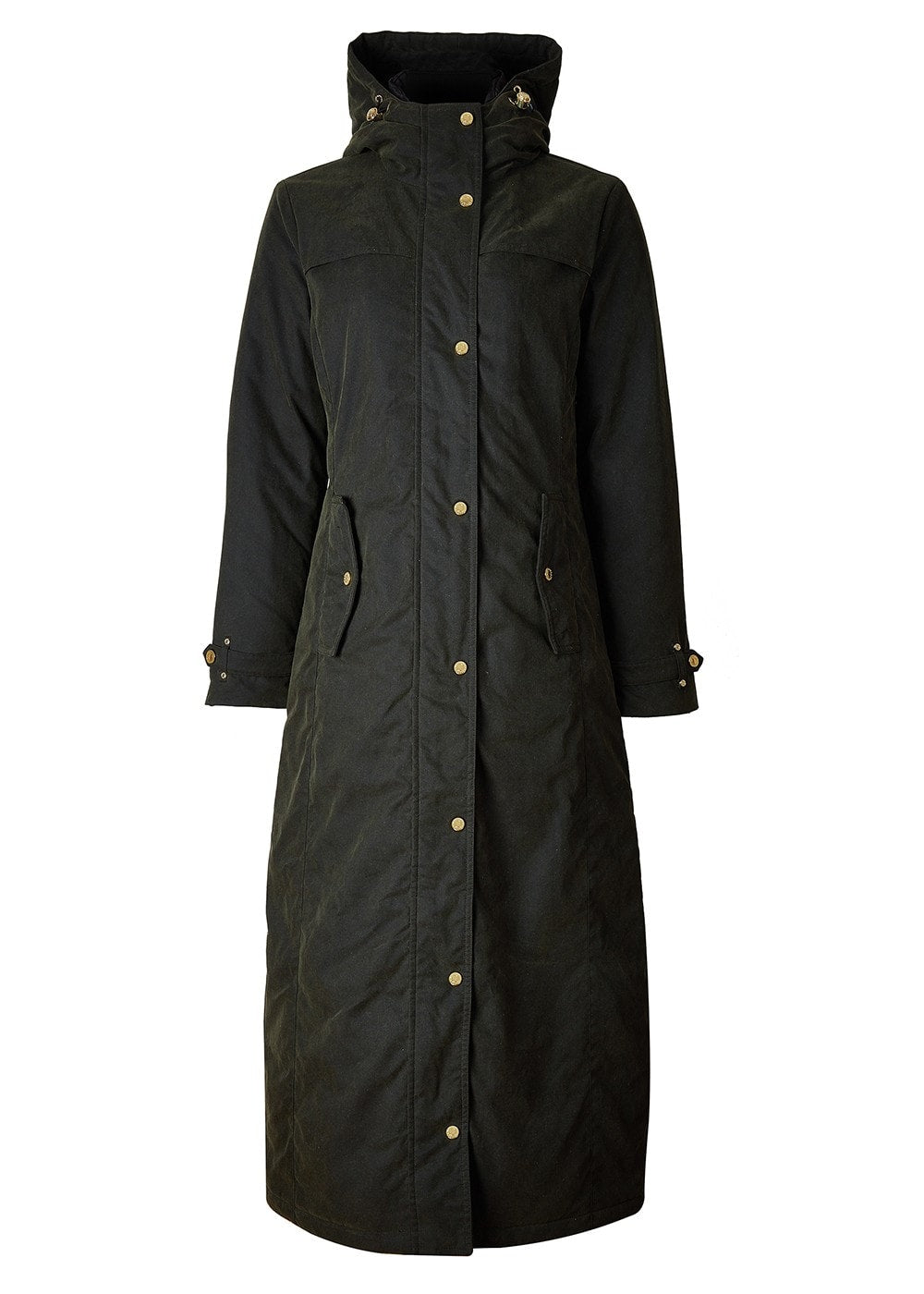 Wax Longline Field Coat - Dark Olive - 4