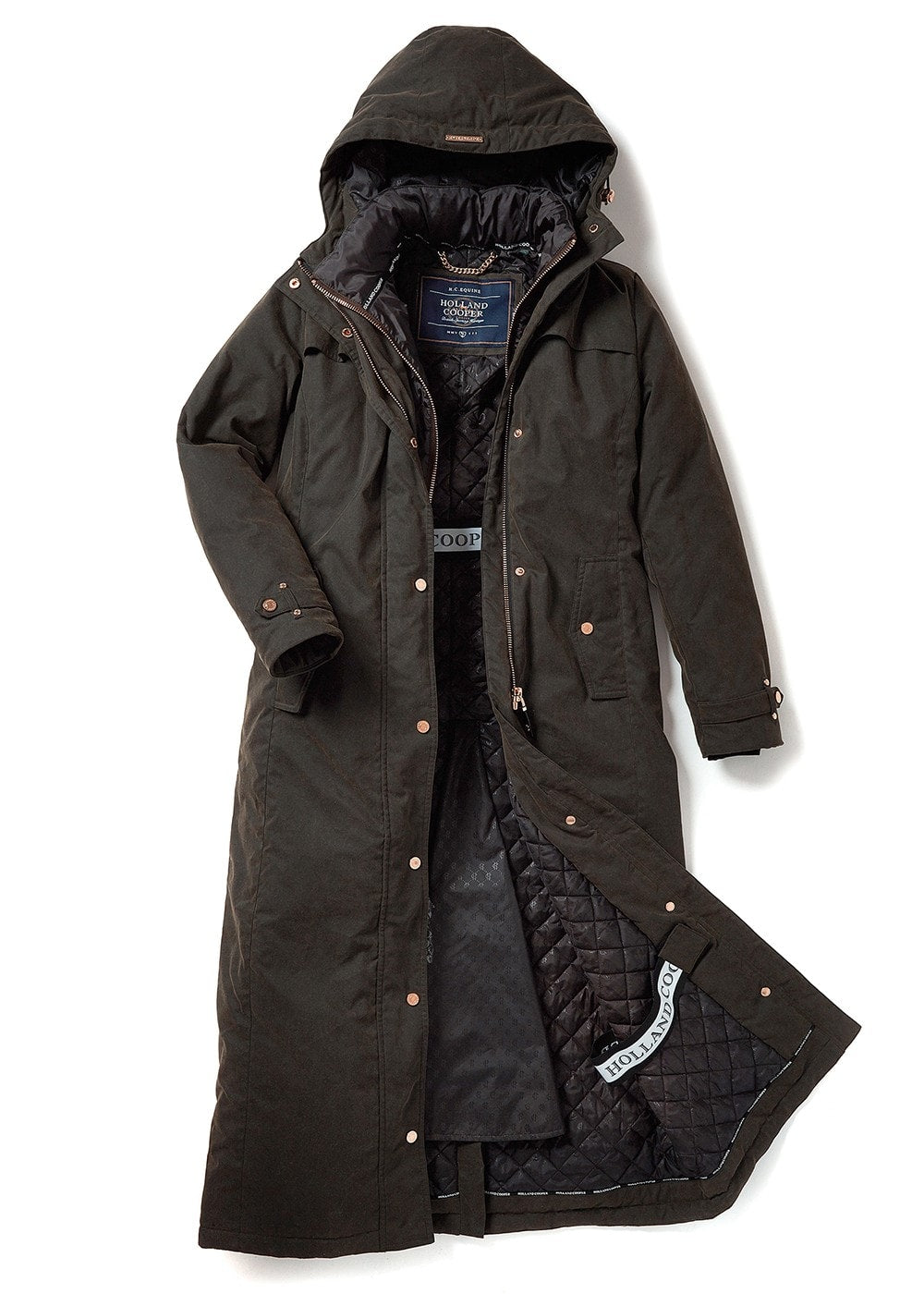 Wax Longline Field Coat - Dark Olive - 7