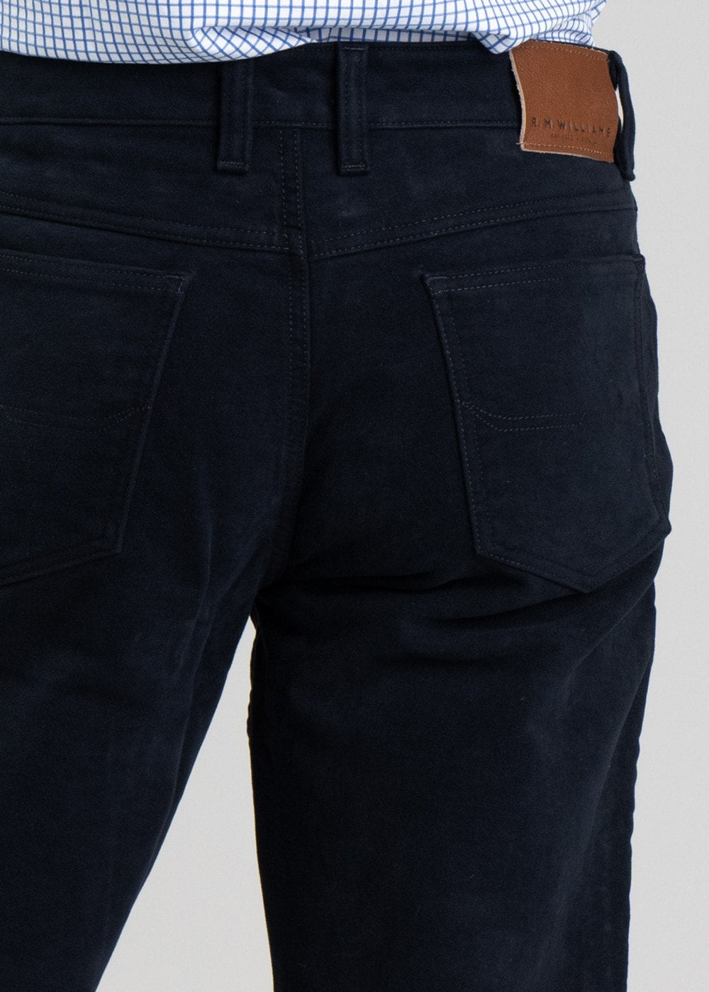 Overseer Luxury Moleskin Jeans - Navy - 4