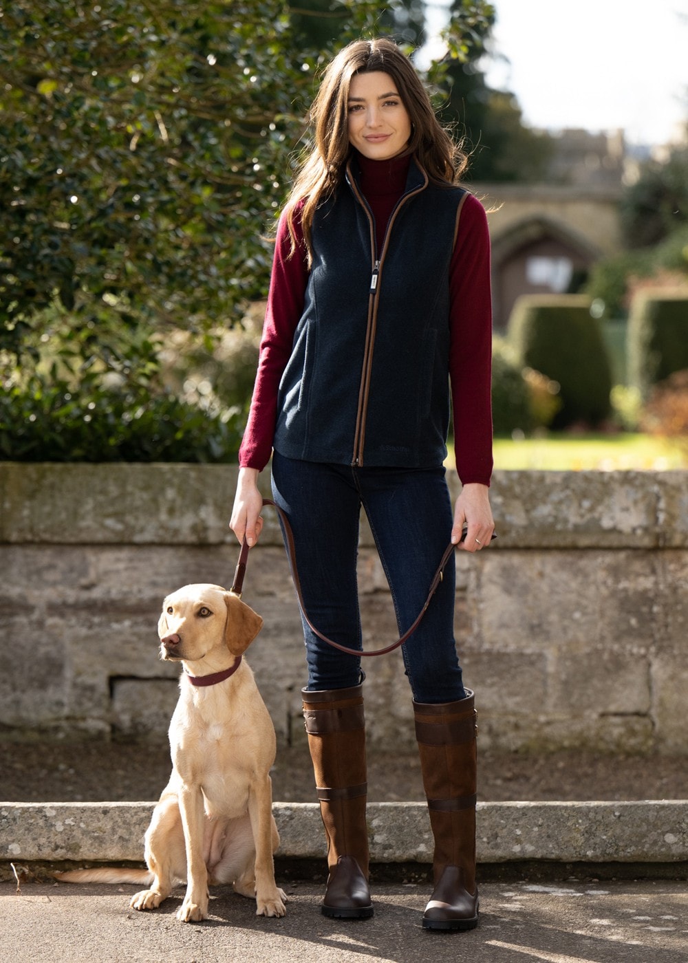 Millie Cashmere Roll Collar - Claret - 2