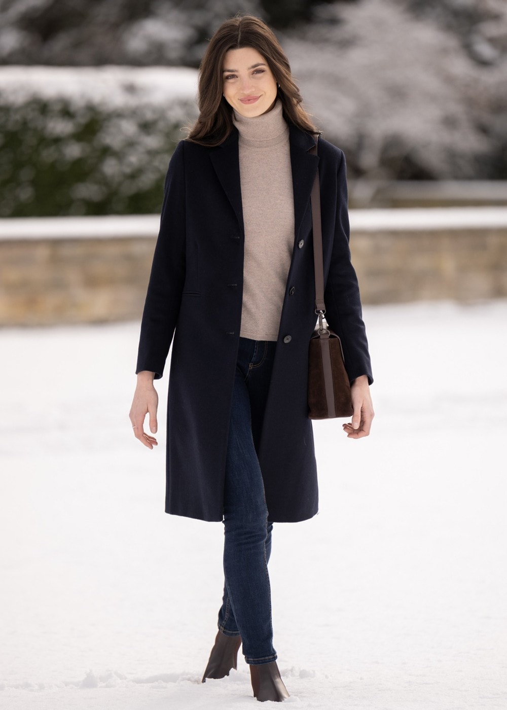 Wool Tailored Coat - Evening Blue - 2