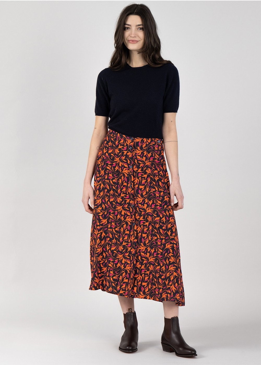 Anglesey Midi Skirt - Autumn Multi - 3