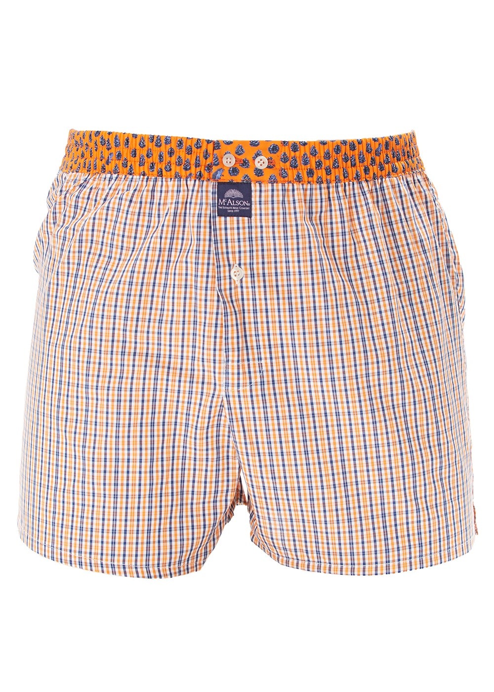 Boxer Shorts - Orange Check - 2