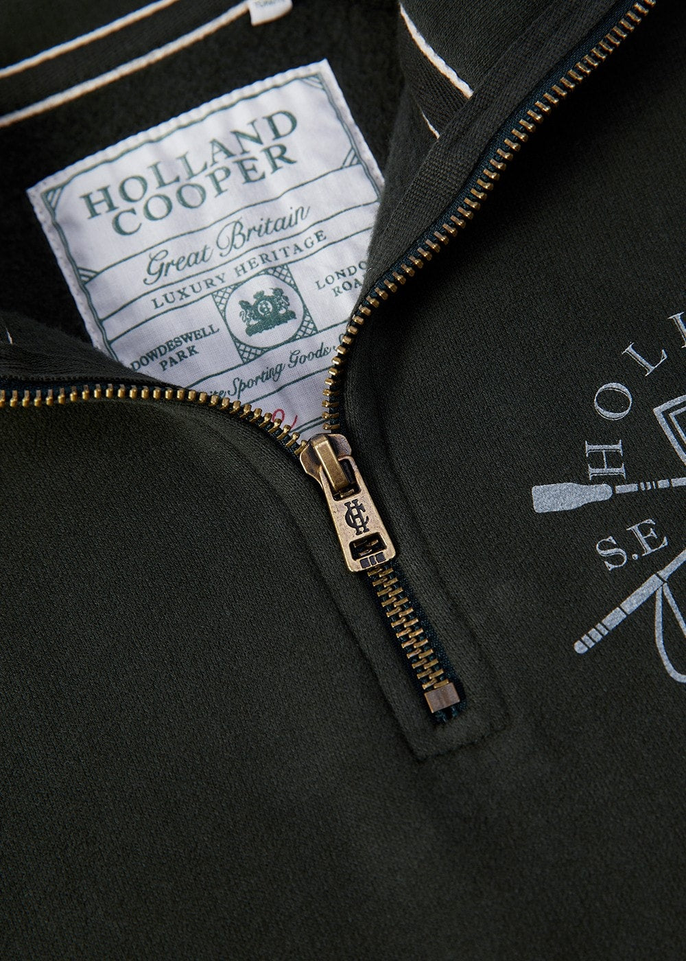 Crest Zip Henley - Racing Green - 4