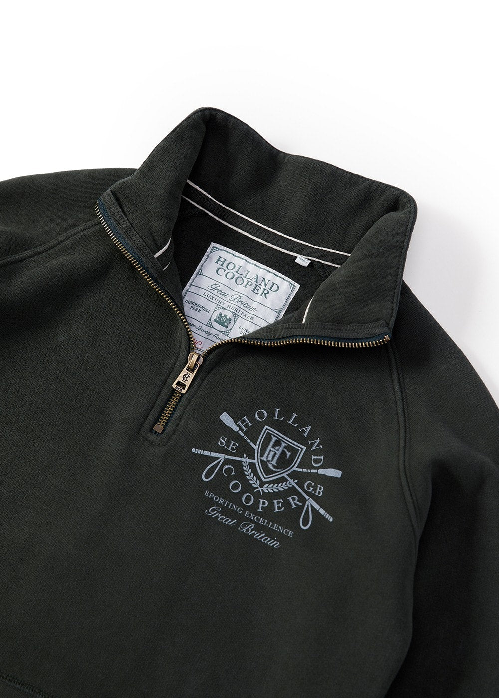 Crest Zip Henley - Racing Green - 7