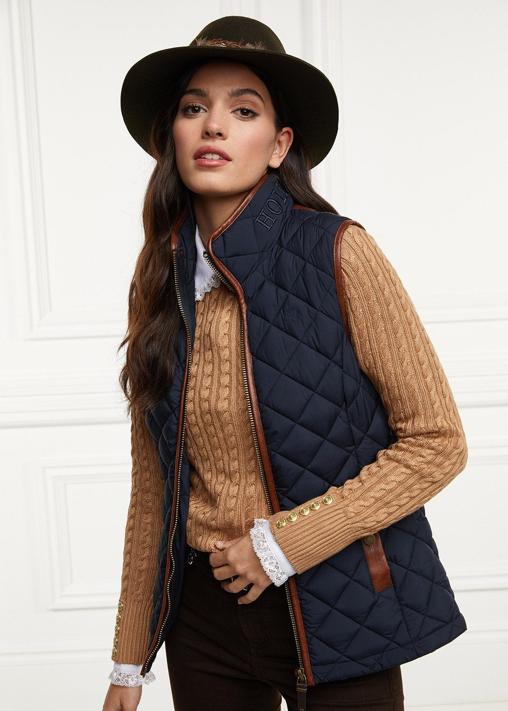 Country Quilted Gilet - Ink Navy - 3