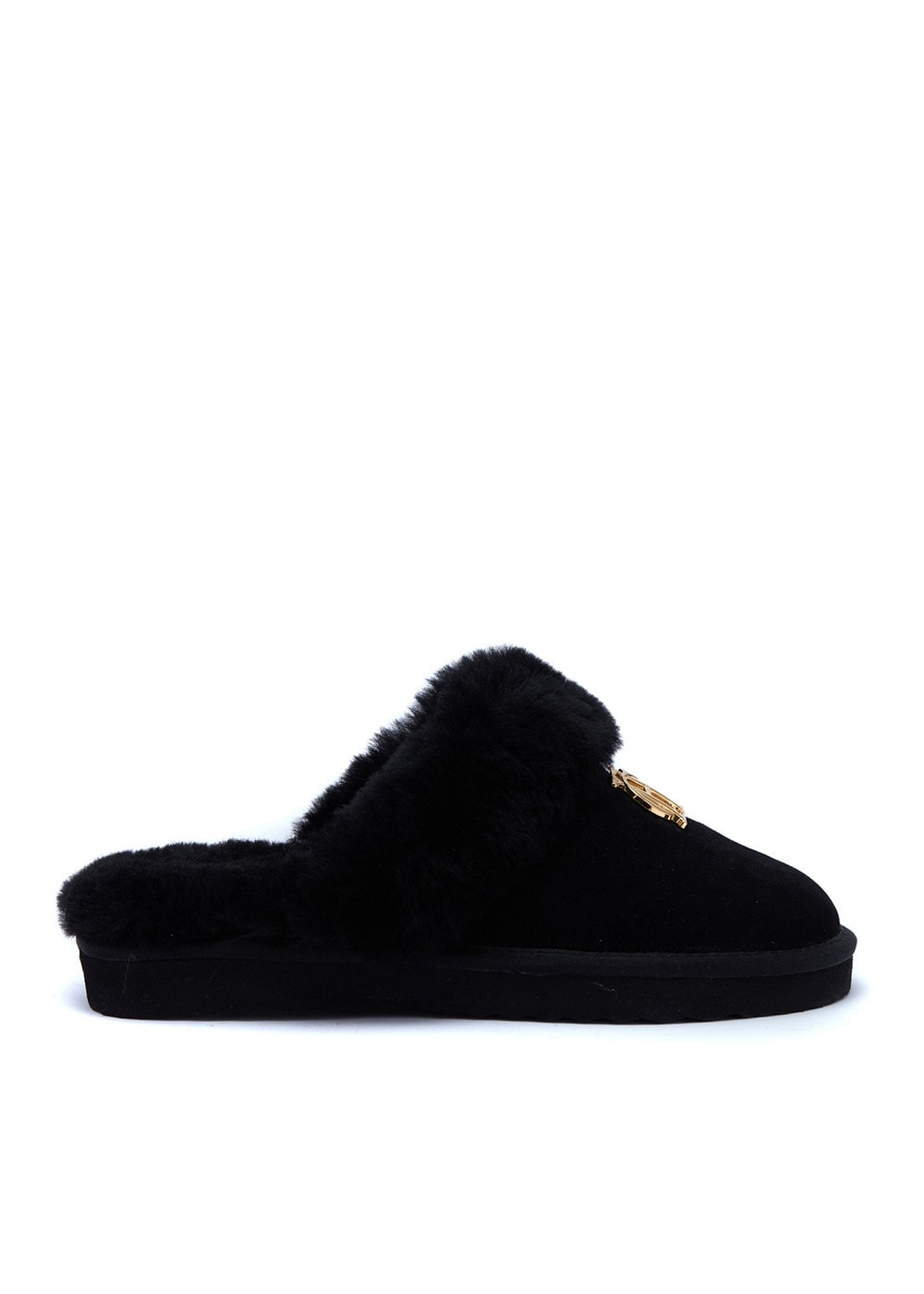 Shearling Slippers - Black - 3