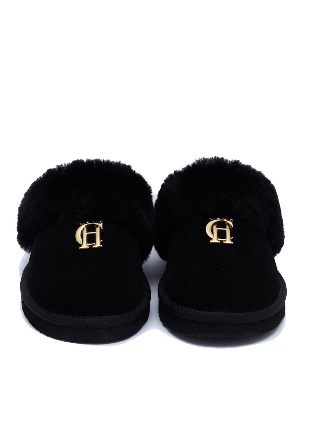 Shearling Slippers - Black - 4