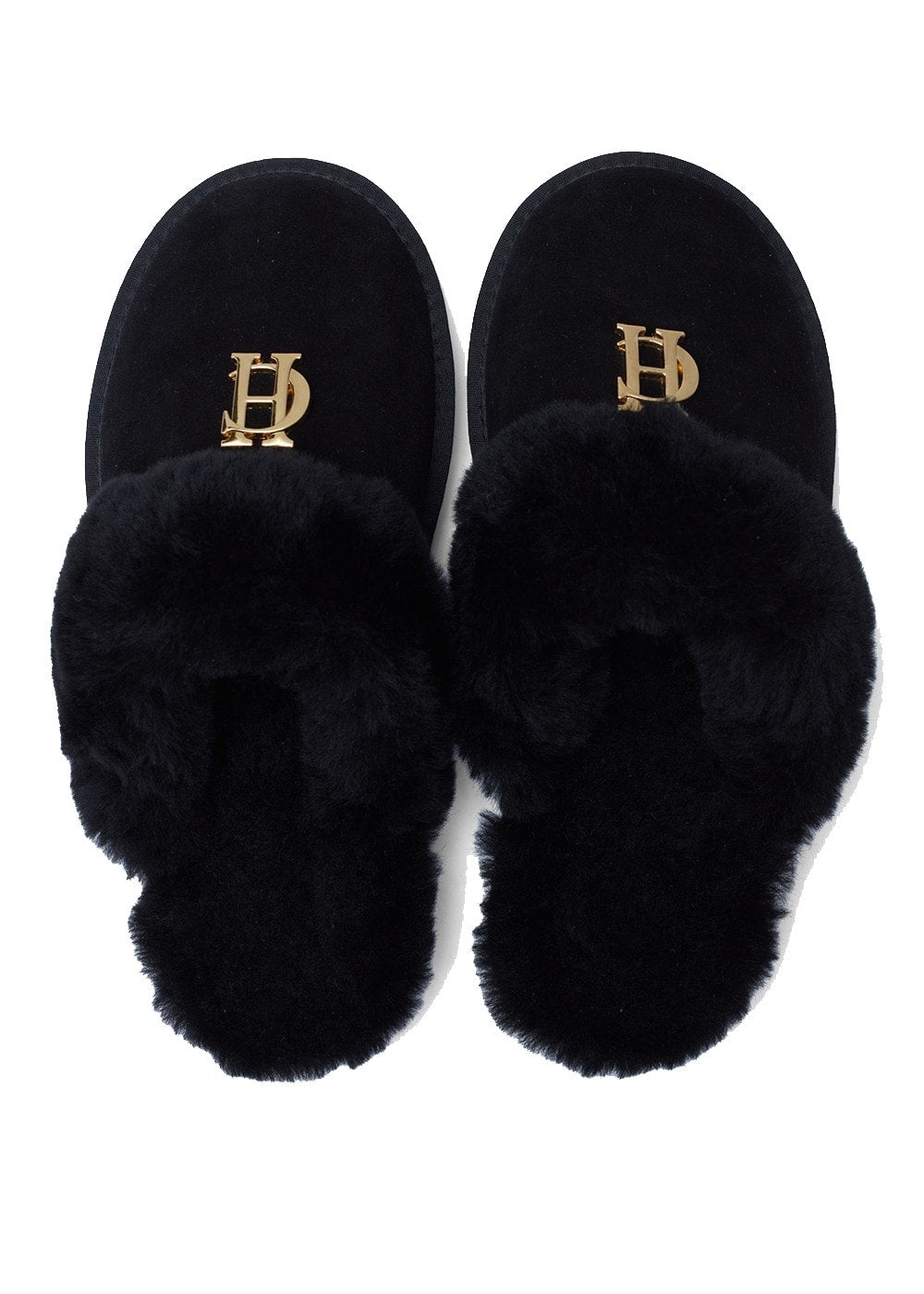 Shearling Slippers - Black - 5