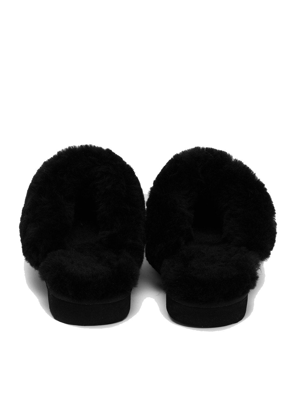 Shearling Slippers - Black - 7