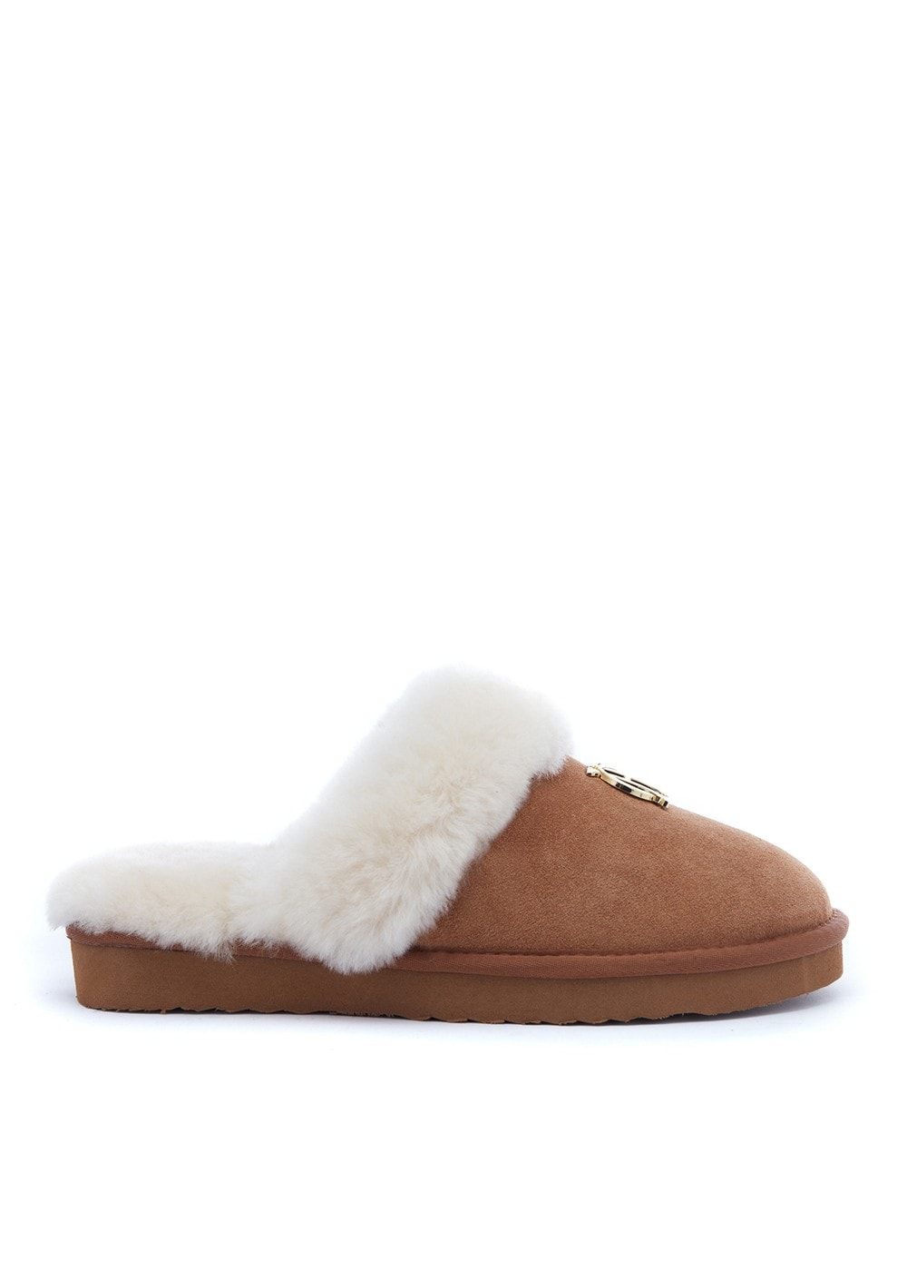 Shearling Slippers - Tan - 3