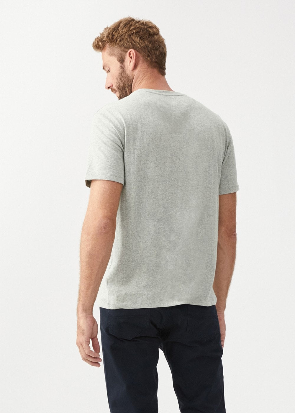 Parson T-Shirt - Grey Marle and Chestnut - 2