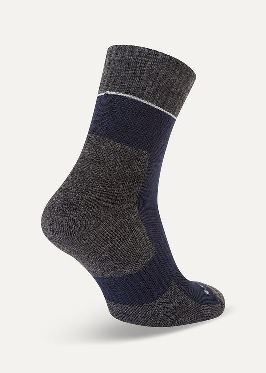 Morston Solo QuickDry Ankle Socks - Navy, Grey Marl and Cream - 1