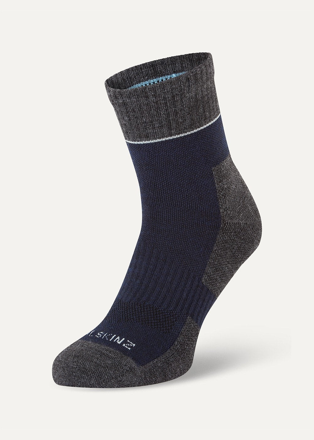 Morston Solo QuickDry Ankle Socks - Navy, Grey Marl and Cream - 2