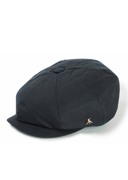 Hengrave Wax Baker Boy Cap - Navy - 1