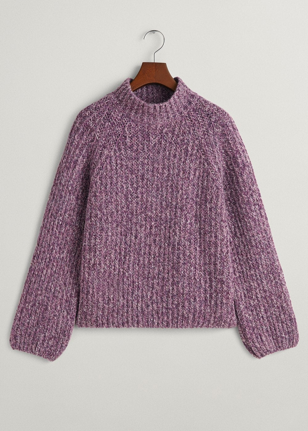 Textured Stand Collar Knit - Pansy Purple - 5