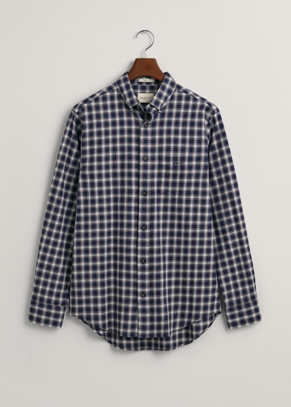 Micro Tartan Flannel Shirt - Classic Blue - 5