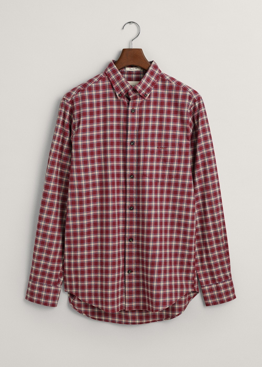 Micro Tartan Flannel Shirt - Plumped Red - 5