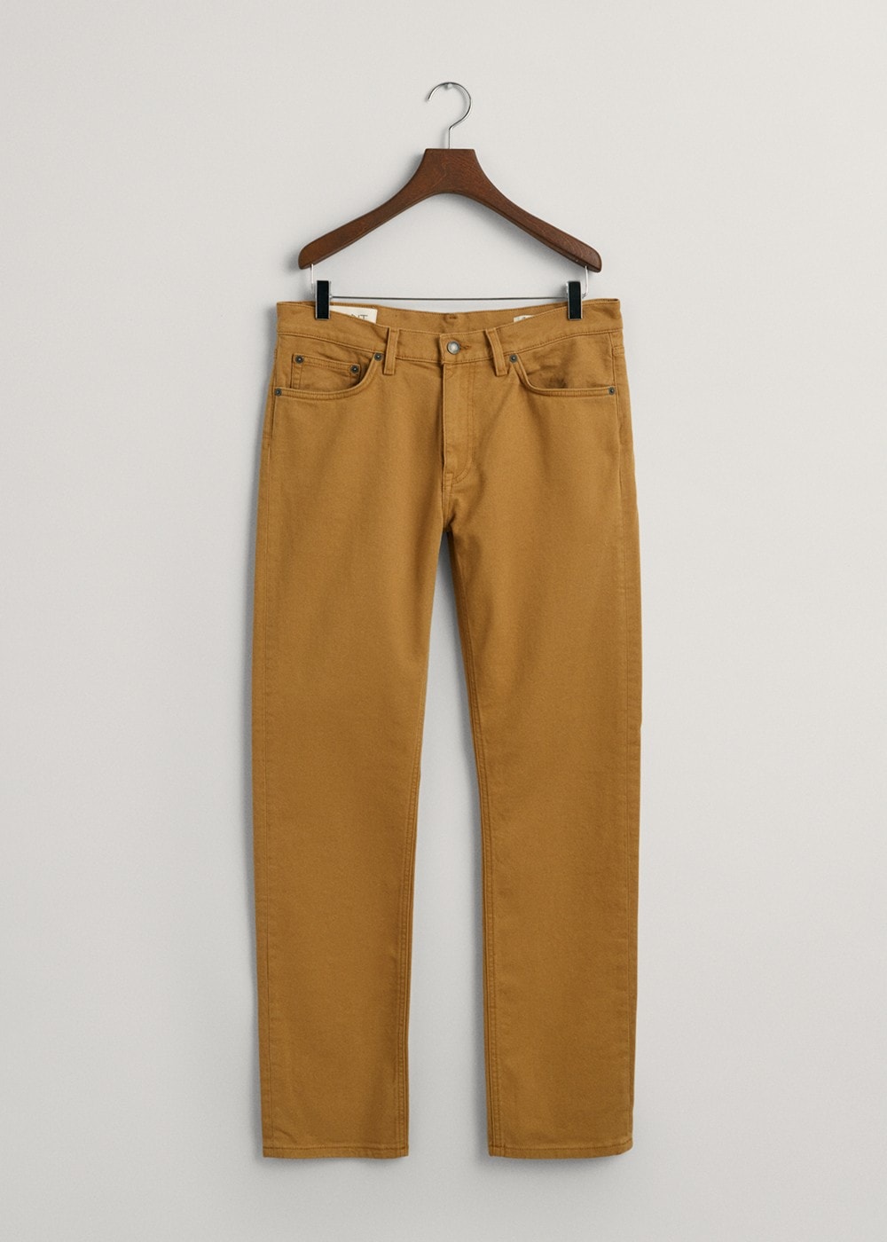 Regular Twill Jeans - Mustard Beige - 5