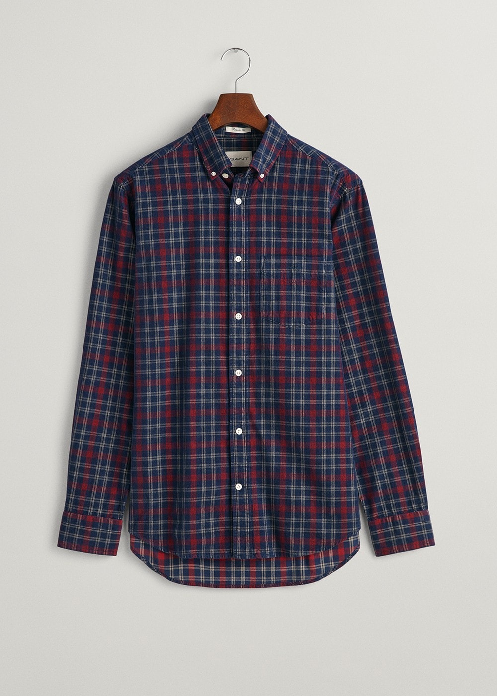 Cord Check Shirt - Marine - 5