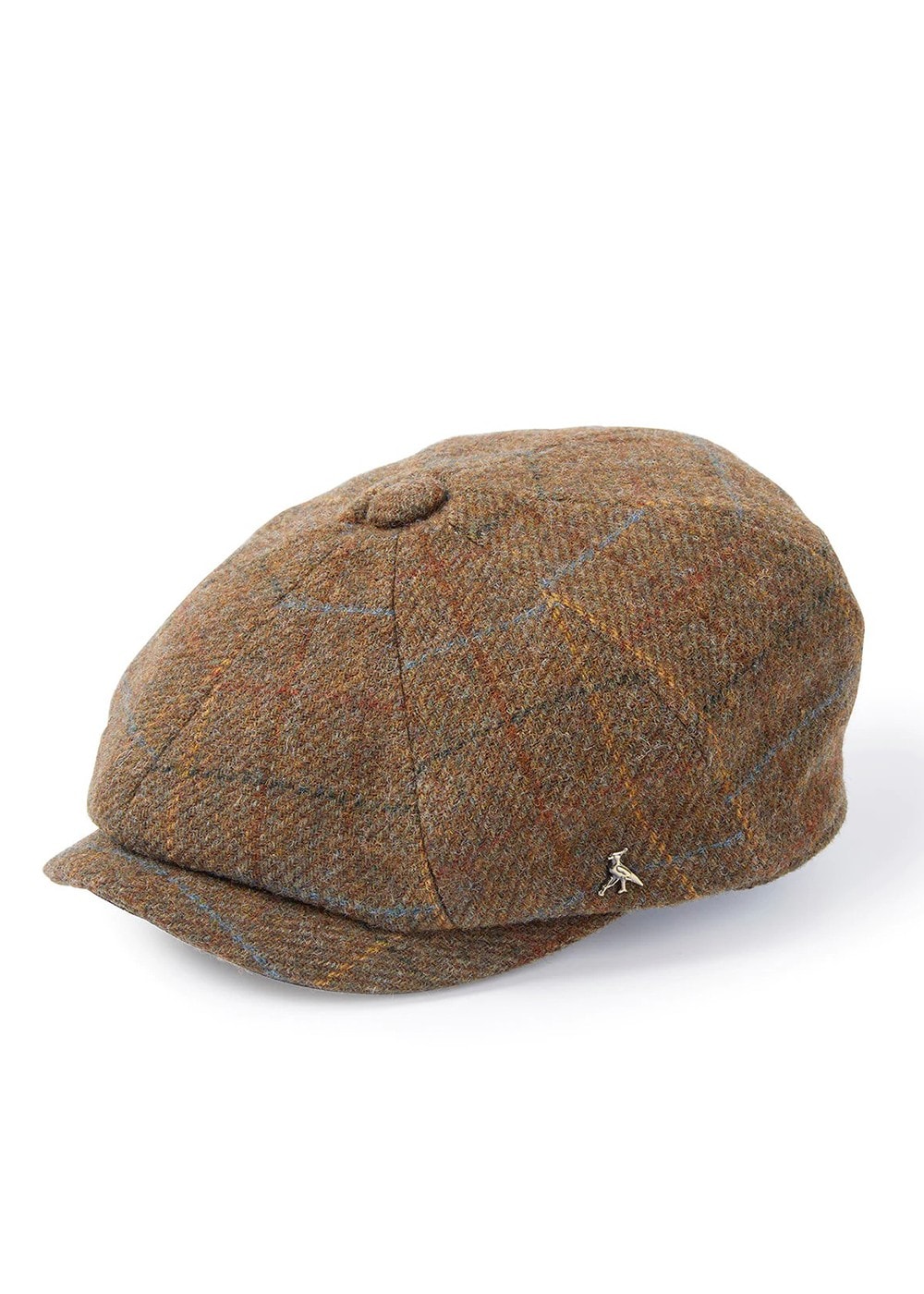 Felsham Tweed Baker Boy Cap - Brown - 1