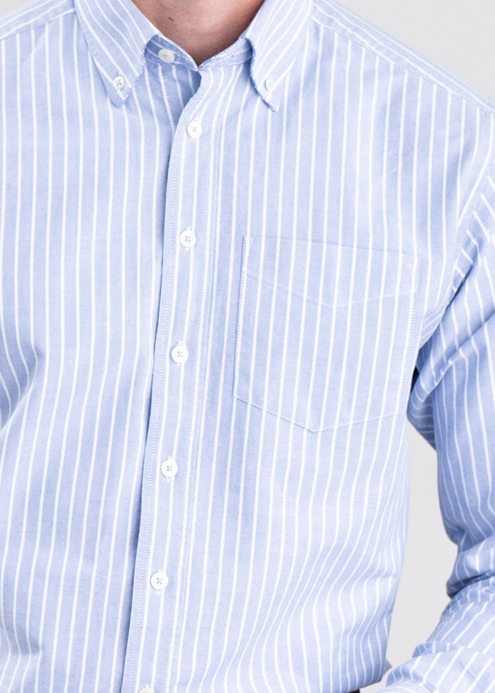 Carham Shirt - Wide Blue Stripe - 5