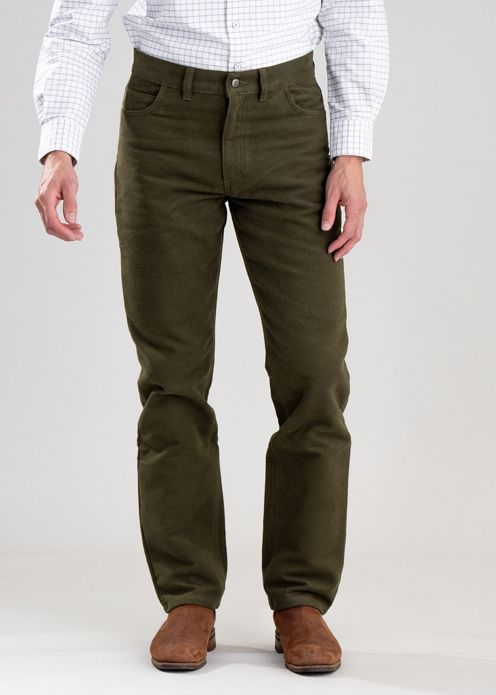 Gateshaw Moleskin Jeans - Forest - 0