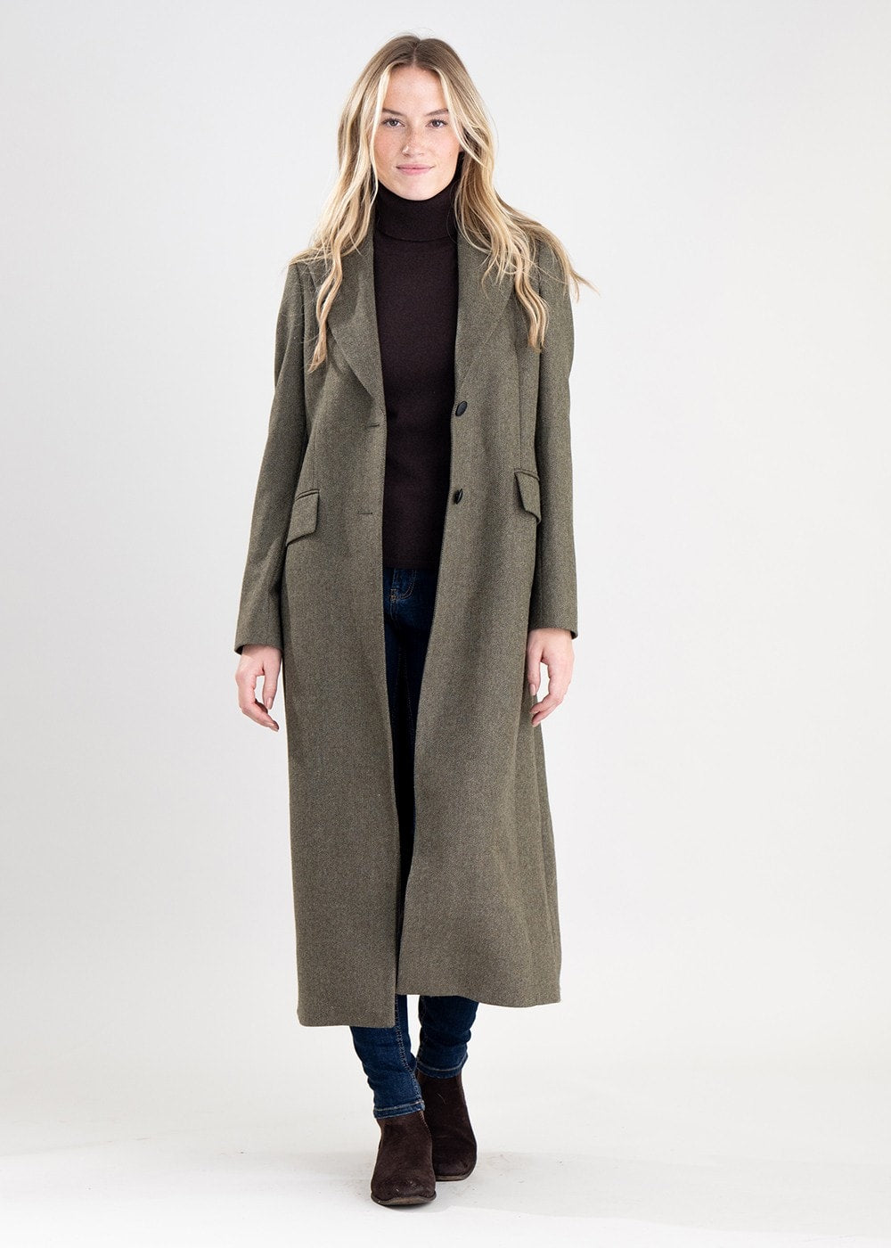 Catherine Tweed Coat - Penistone Herringbone - 4