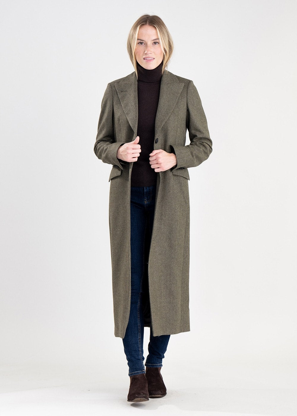 Catherine Tweed Coat - Penistone Herringbone - 5