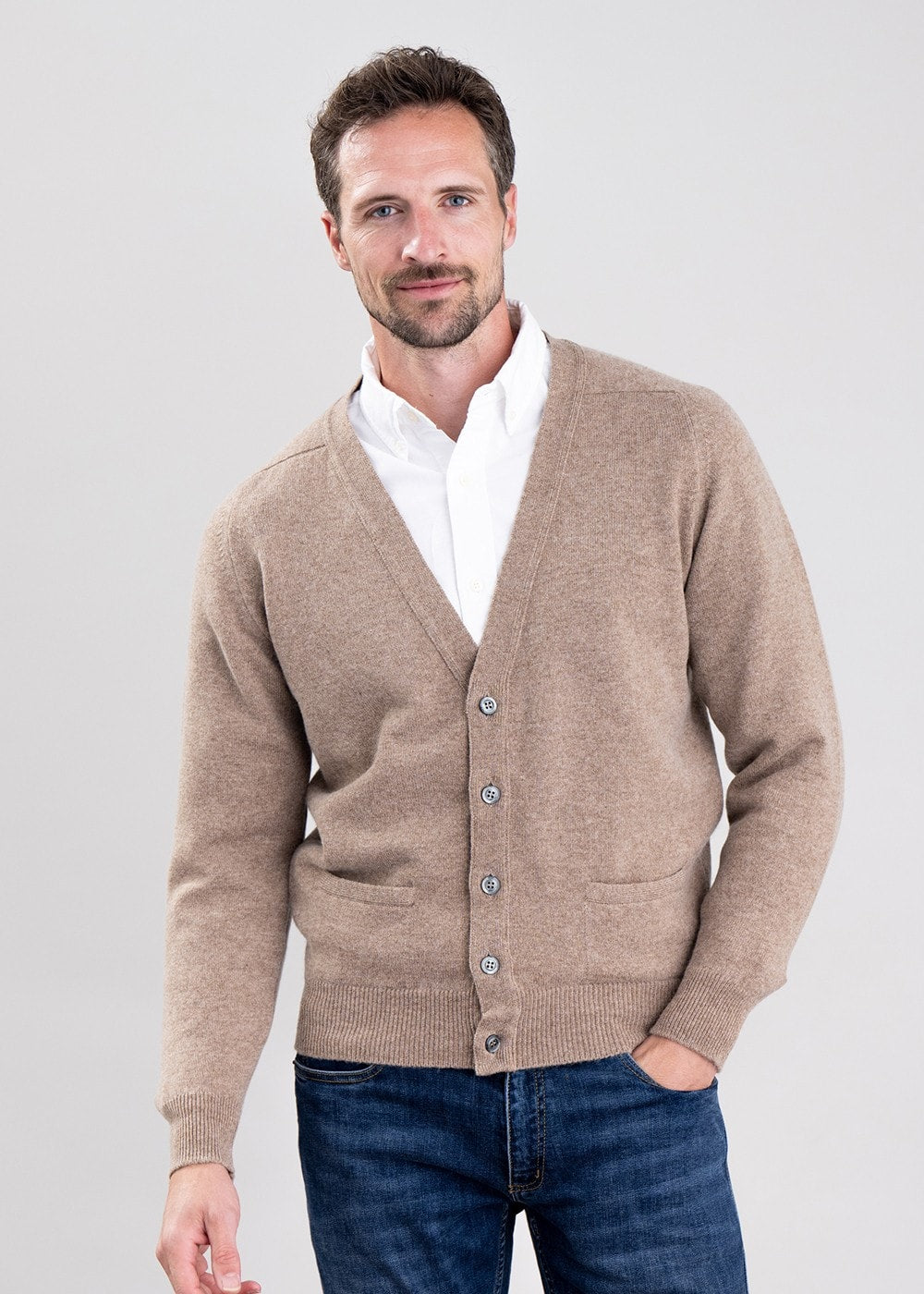 Leven 2 Ply Lambswool Cardigan - Colt - 2