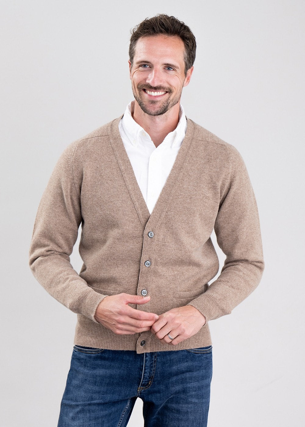 Leven 2 Ply Lambswool Cardigan - Colt - 4