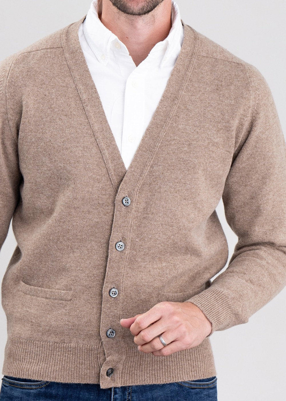 Leven 2 Ply Lambswool Cardigan - Colt - 5