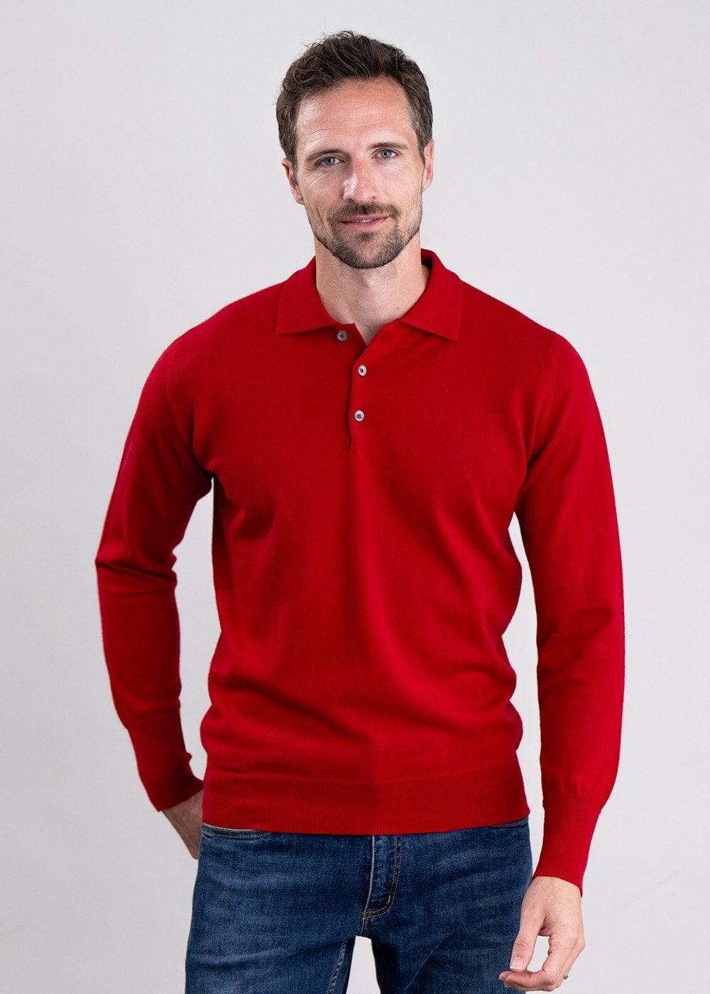 Oxton 1 Ply Cashmere Sport Shirt - Chianti - 3