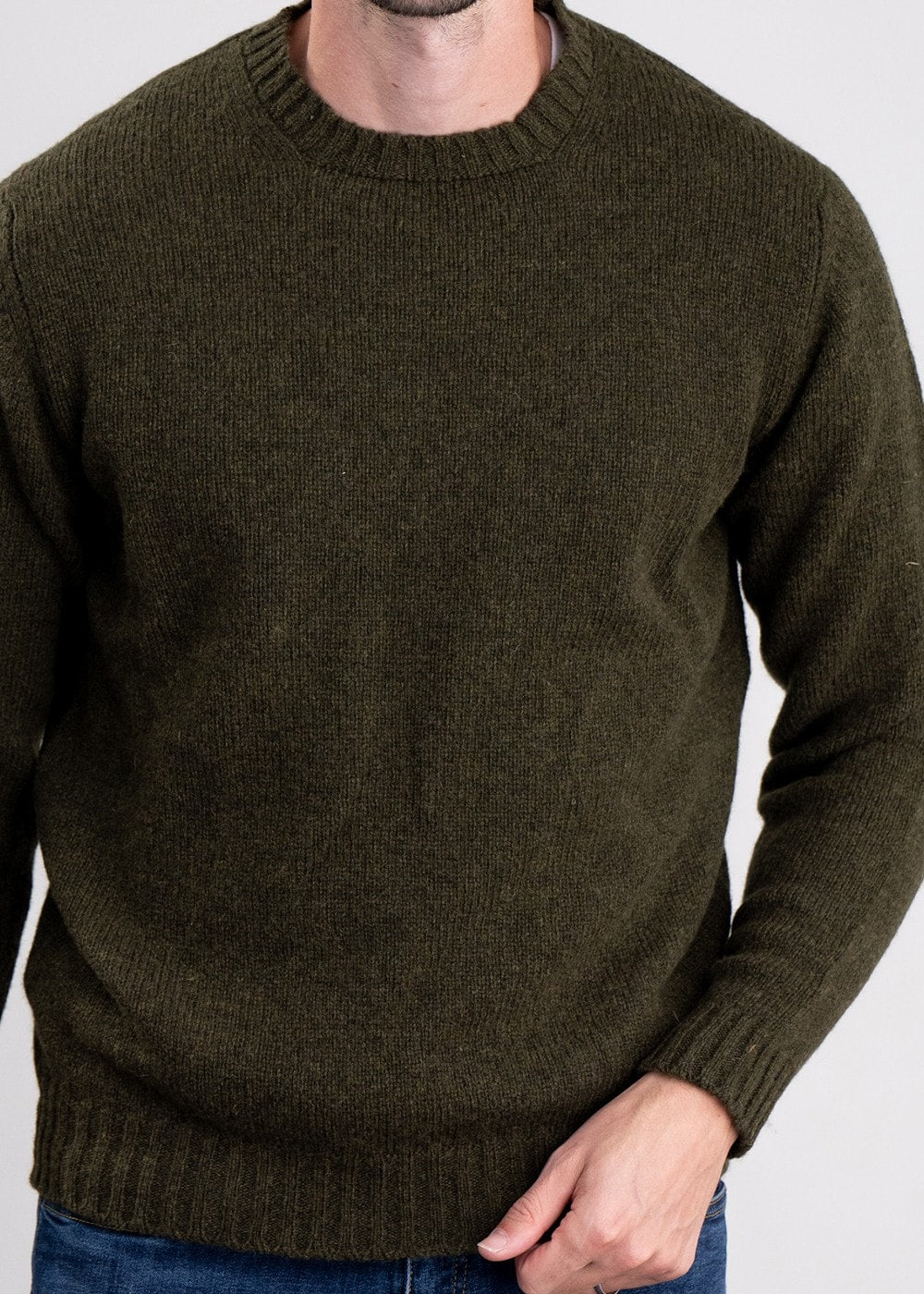 Aryan Crew Neck - Loden - 4