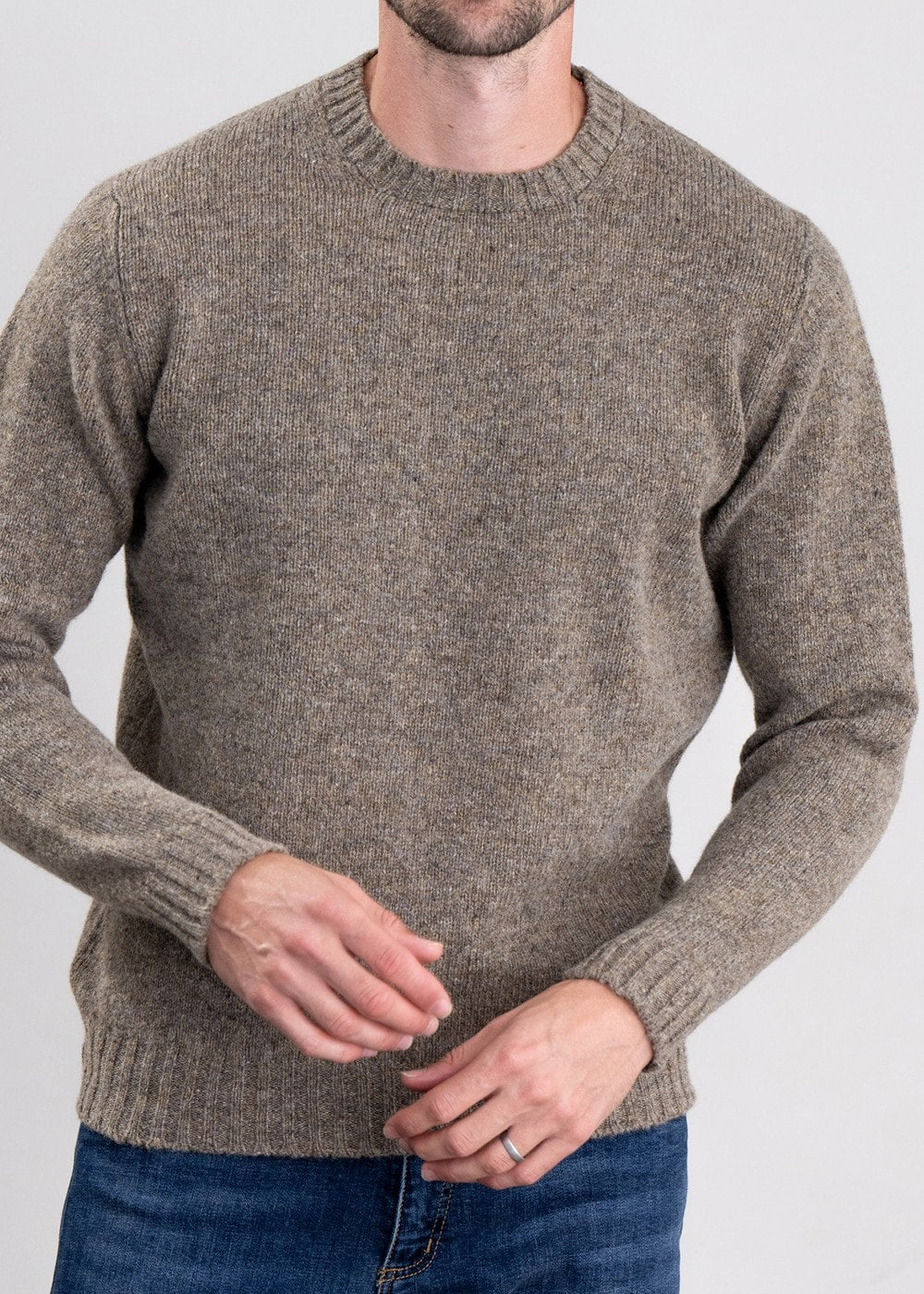 Aryan Crew Neck - Oyster - 4