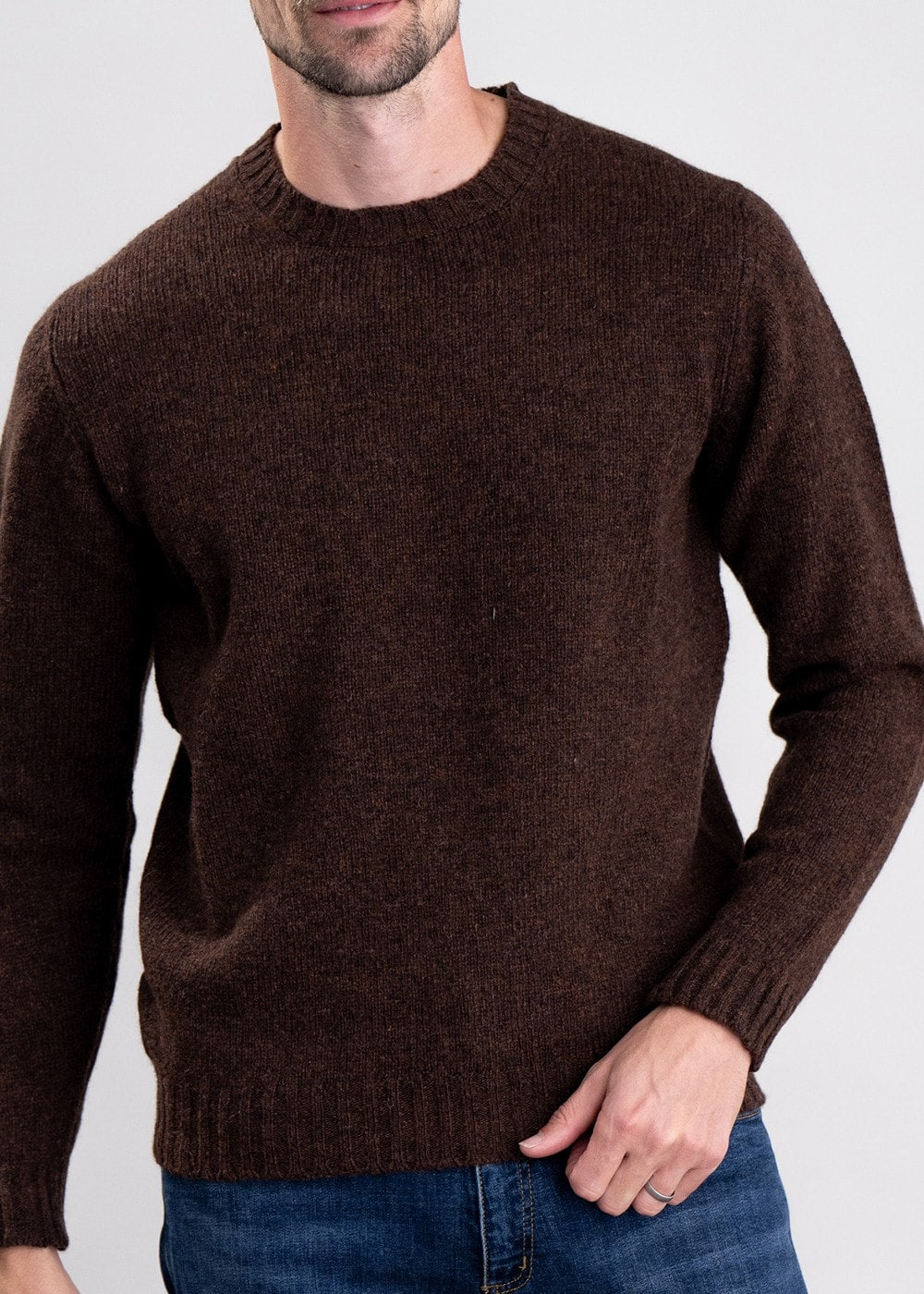 Aryan Crew Neck - Coffee - 5