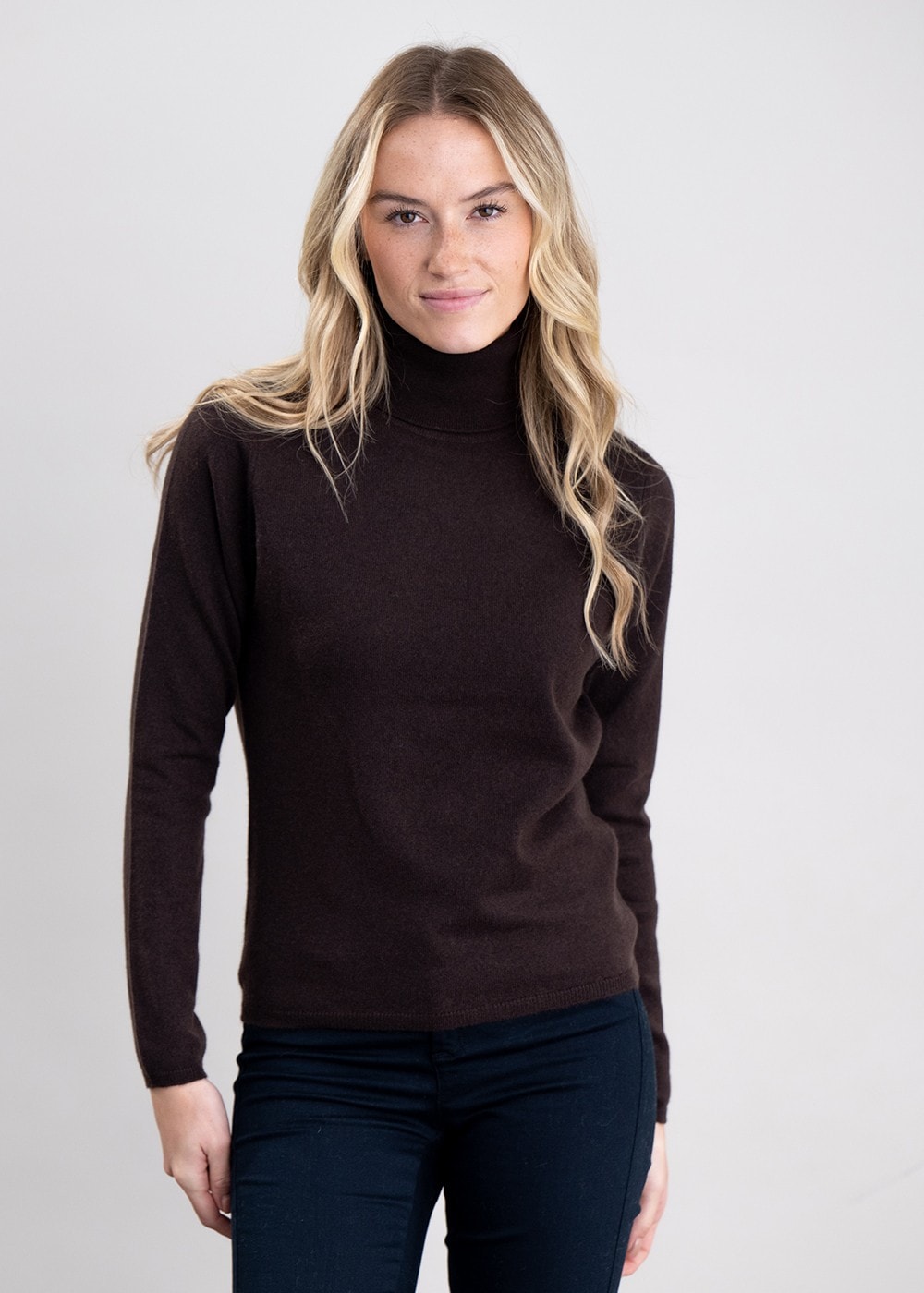 Millie Cashmere Roll Collar - Ebony - 5