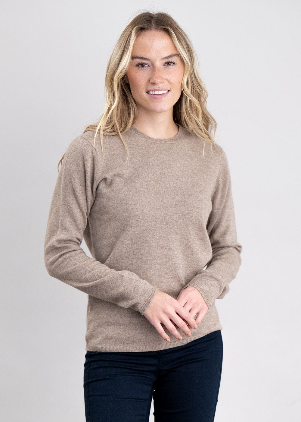 Millie Cashmere Crew Neck - Dark Natural - 3