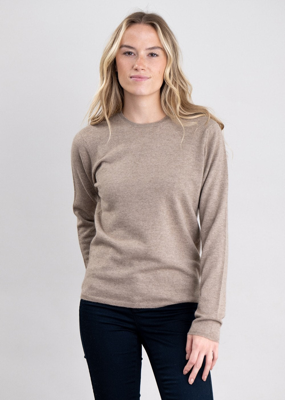 Millie Cashmere Crew Neck - Dark Natural - 4